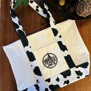 Trader Joe’s Western Style Black and White Large Tote Bag